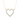 Yellow gold open heart necklace with lab-grown diamonds – full chain view