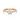 Rose gold three-stone diamond ring – front angle of round and baguette combination