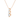 Rose gold 3-stone drop necklace with lab-grown diamonds – angled view