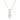 Rose gold 3-stone drop necklace with lab-grown diamonds – angled view