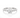 White gold Trio Glow Ring with round diamond center and tapered baguette sides – flat product view.
