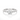 White gold Trio Glow Ring with round diamond center and tapered baguette sides – flat product view.
