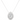 White gold pear diamond halo necklace with lab-grown center – full frontal view