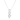 White gold vertical 3-stone diamond pendant on fine chain