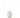 White gold teardrop diamond pendant with halo setting – classic design