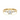 Trio Glow Ring with round center diamond and baguette side stones in 14K yellow gold – front view