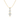 Yellow gold 3-diamond vertical pendant on chain – classic front view