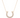 Rose gold horseshoe diamond pendant necklace – front view
