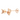 Rose Gold four-prong setting with princess cut lab diamond stud – angled view