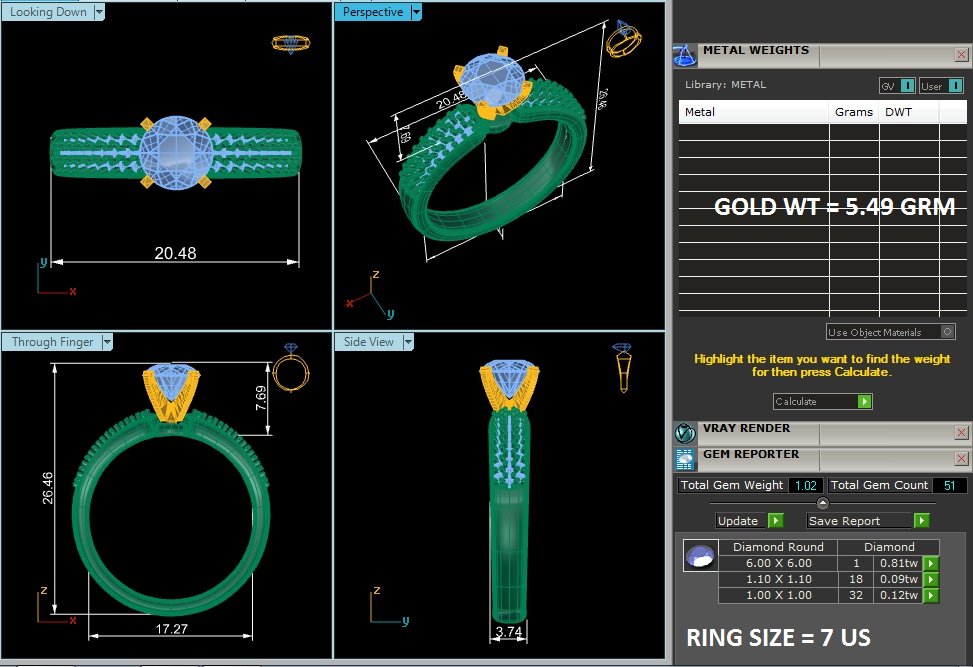 Solitaire Ring RP_RD_109 - view