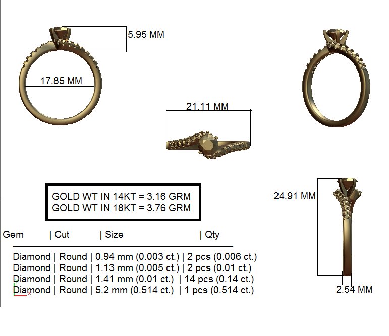 Solitaire Ring RP_RD_154 - view