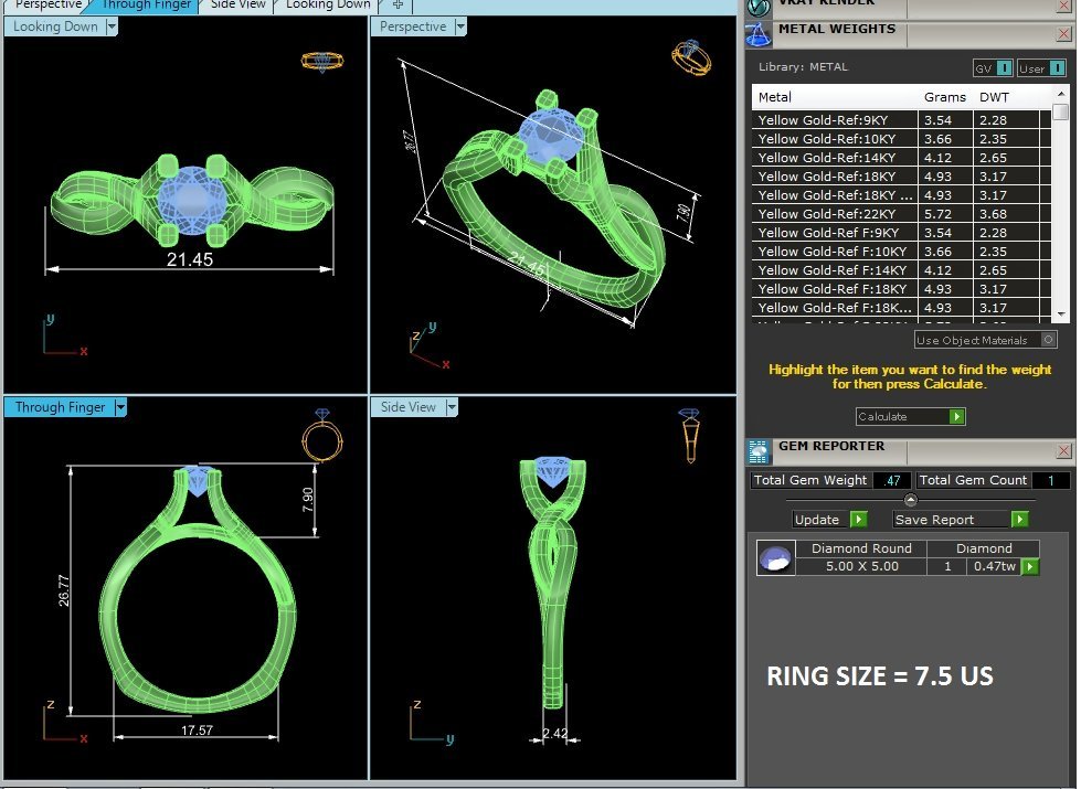 Solitaire Ring RS_RD_160 - view