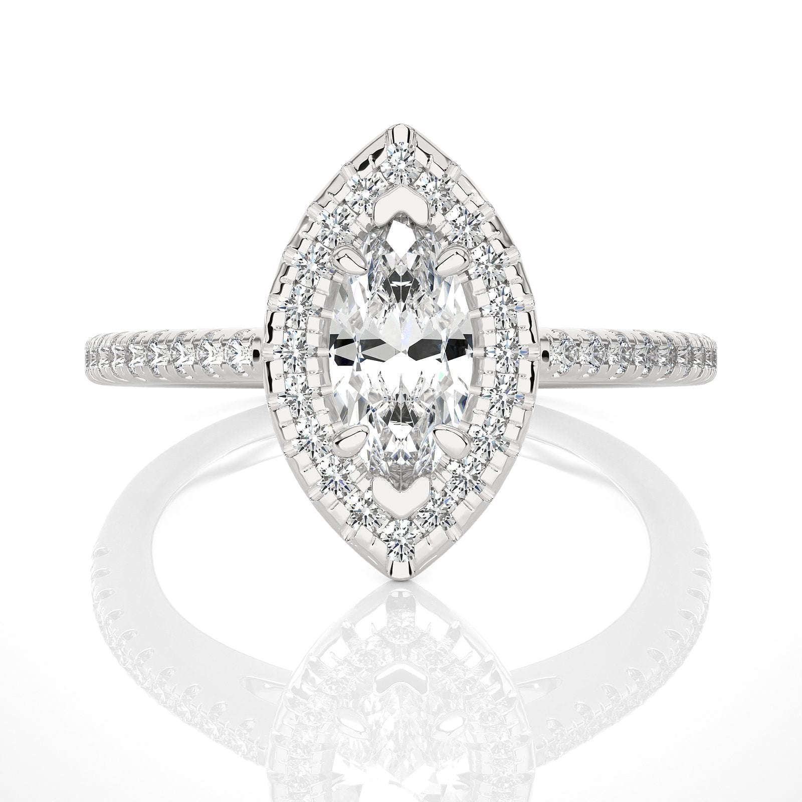 Solitaire Ring RH_MQ_122 - WG
