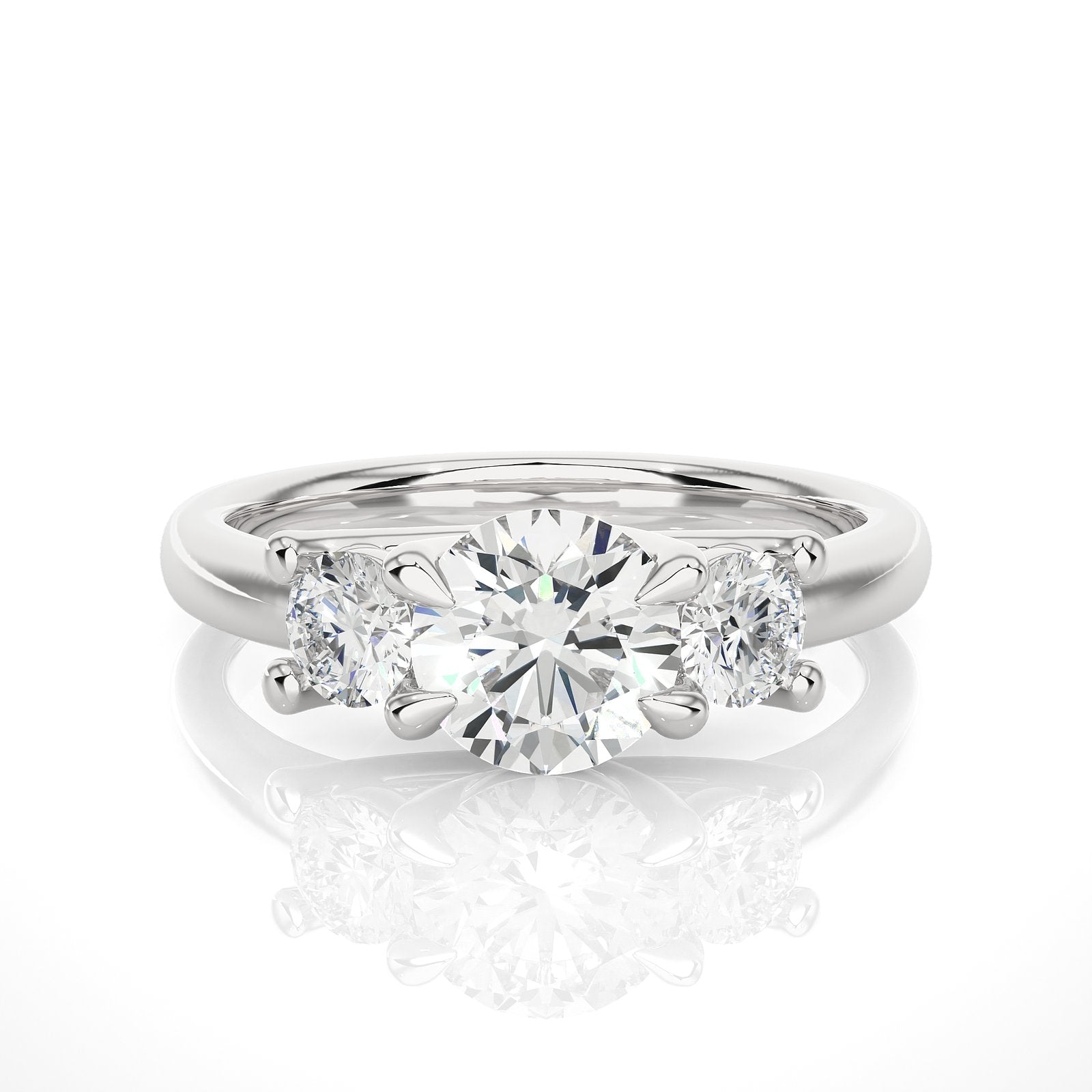 Solitaire Ring R3_RD_138 - WG