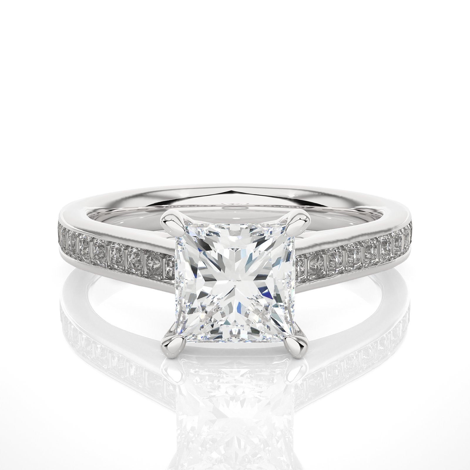 Solitaire Ring RC_PR_256 - WG