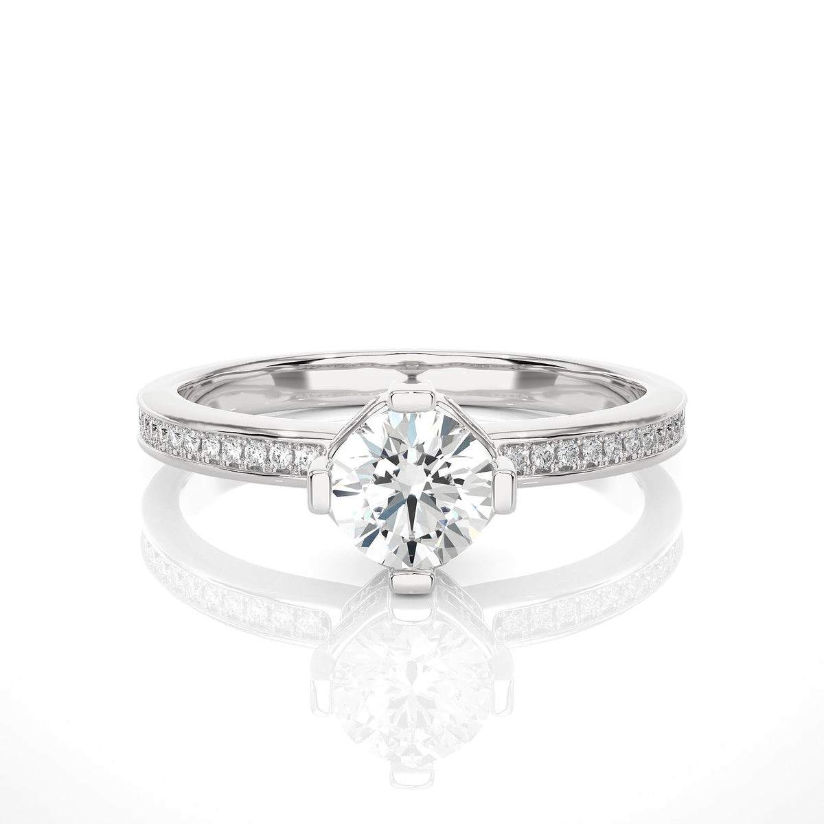 Solitaire Ring RC_RD_232 - WG