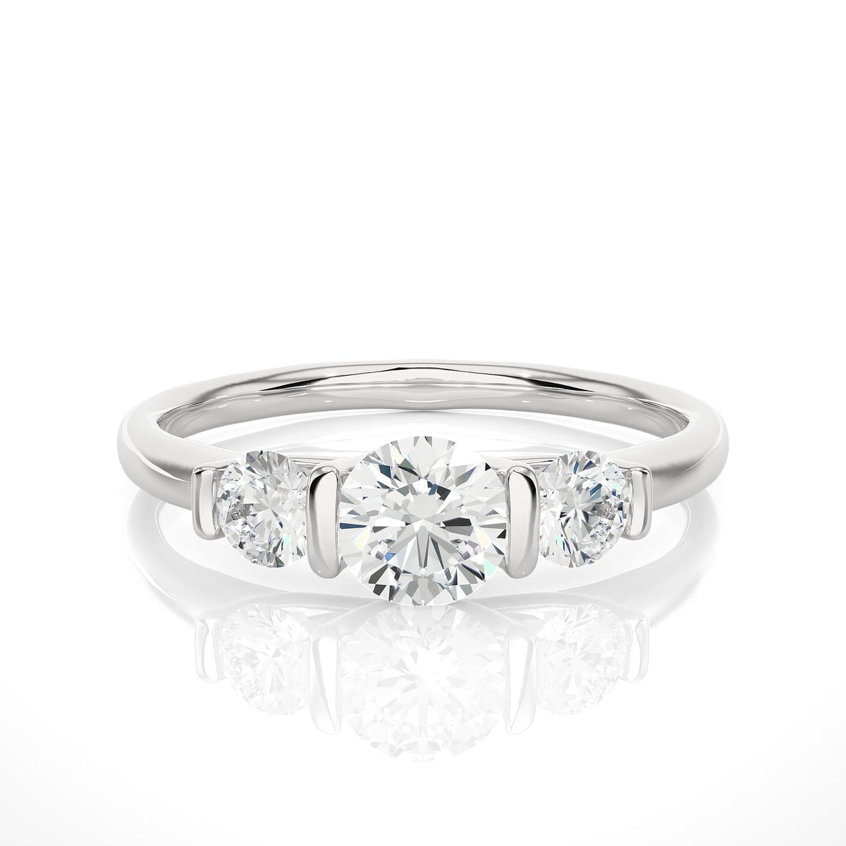 Solitaire Ring R3_RD_164 - WG