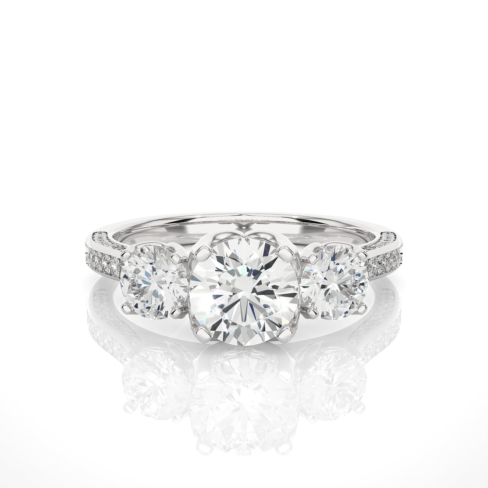 Solitaire Ring R3_RD_114 - WG