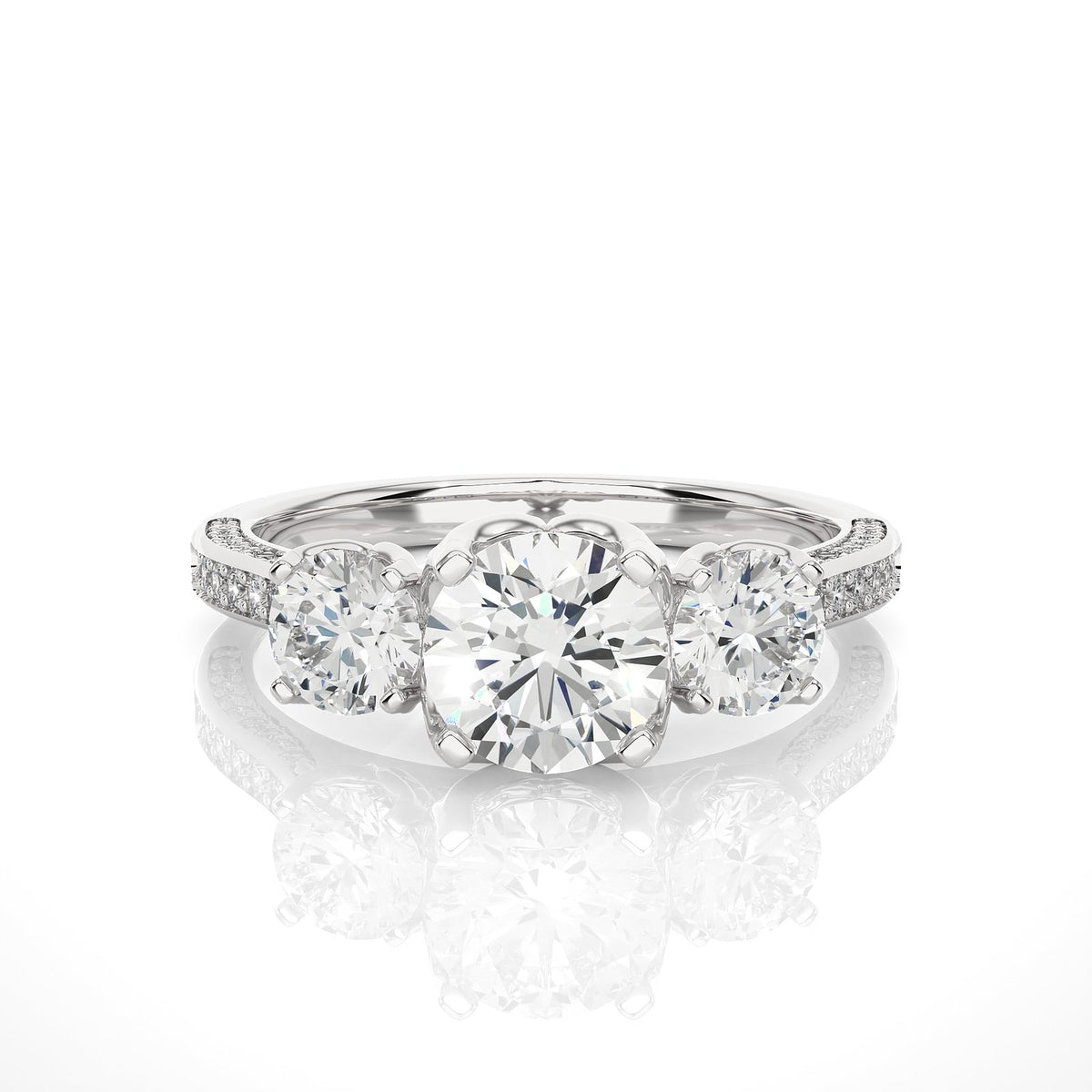 Solitaire Ring R3_RD_114 - WG