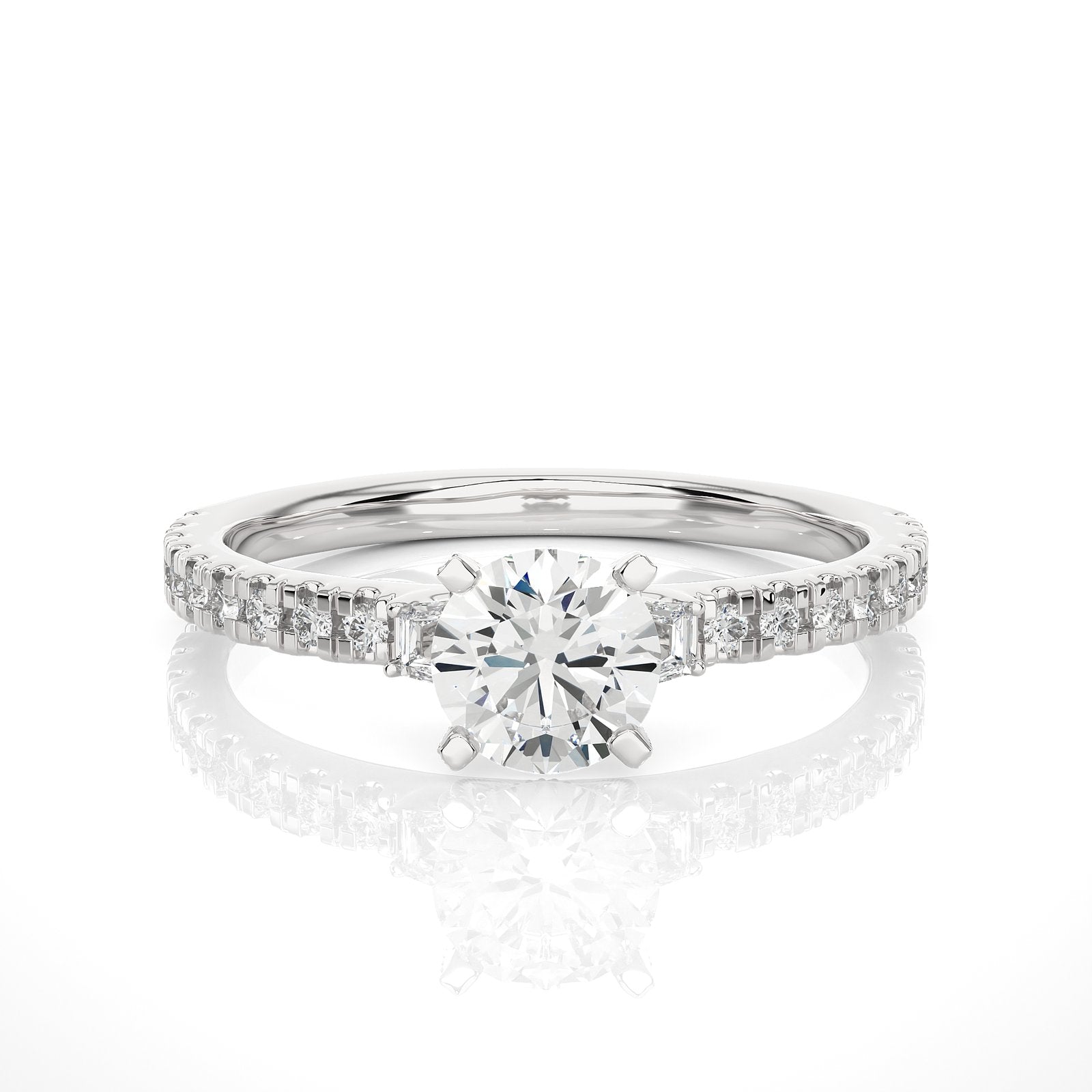 Solitaire Ring R3_RD_153 - WG