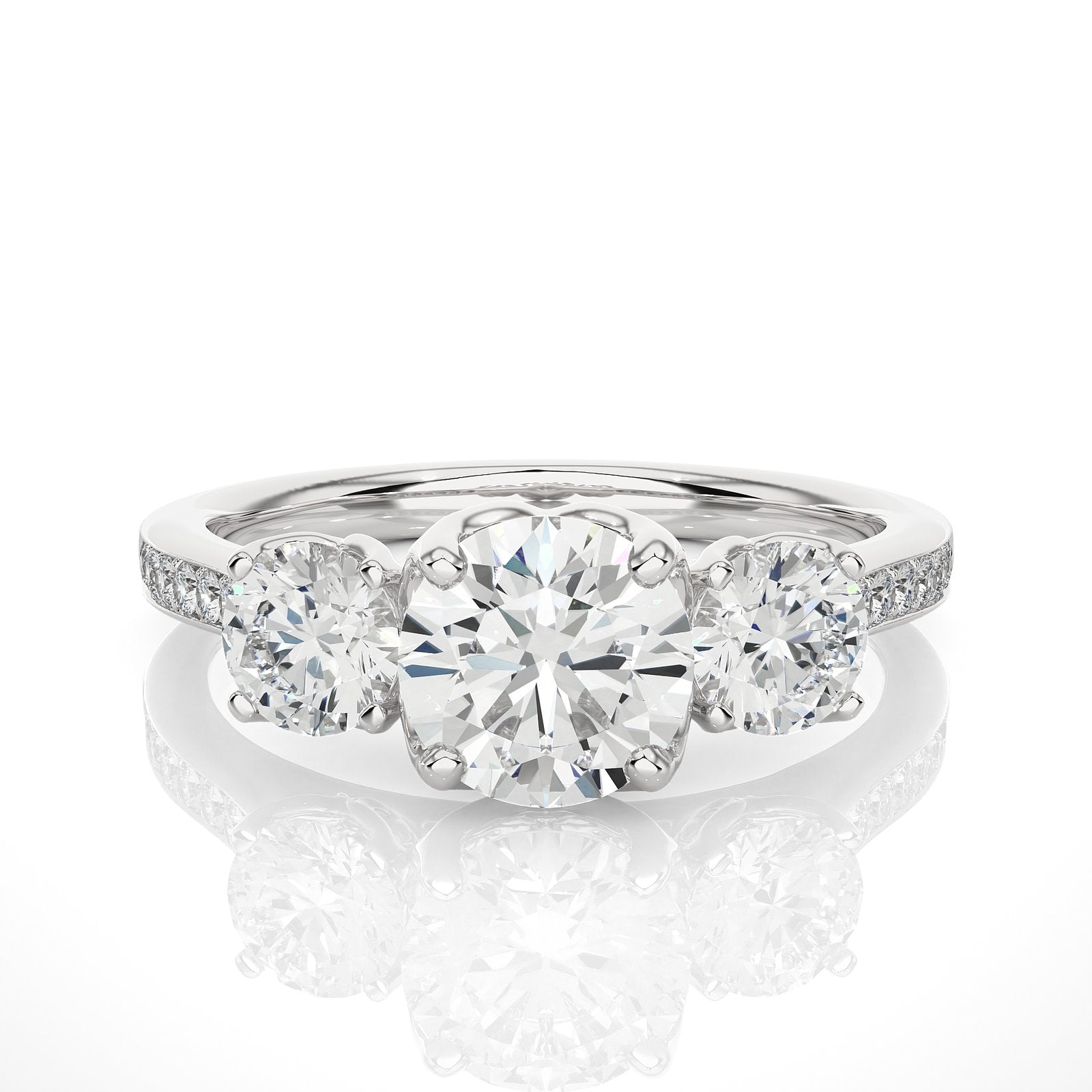 Solitaire Ring R3_RD_115 - WG