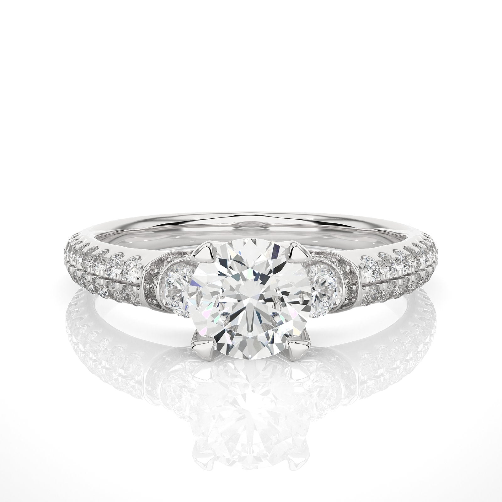 Solitaire Ring R3_RD_148 - WG