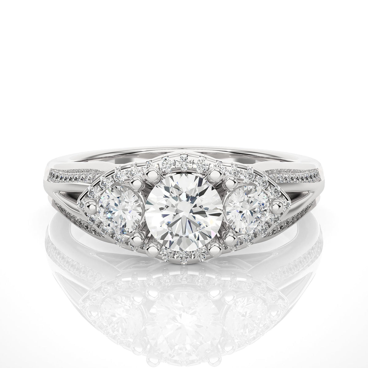 Solitaire Ring R3_RD_173 - WG