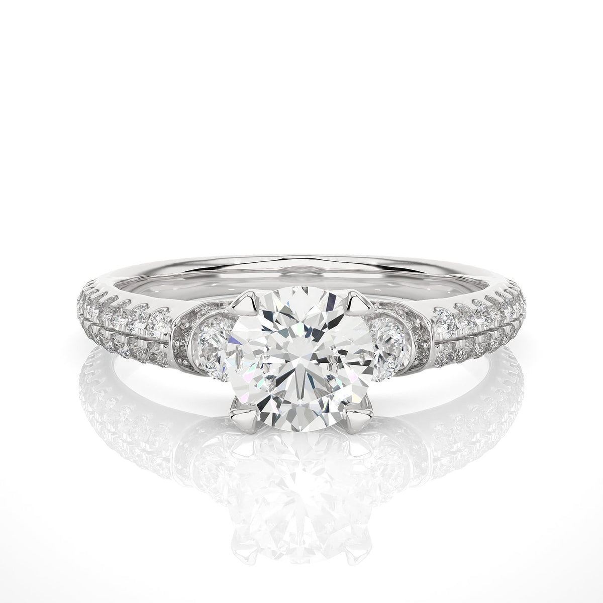 Solitaire Ring R3_RD_148 - WG
