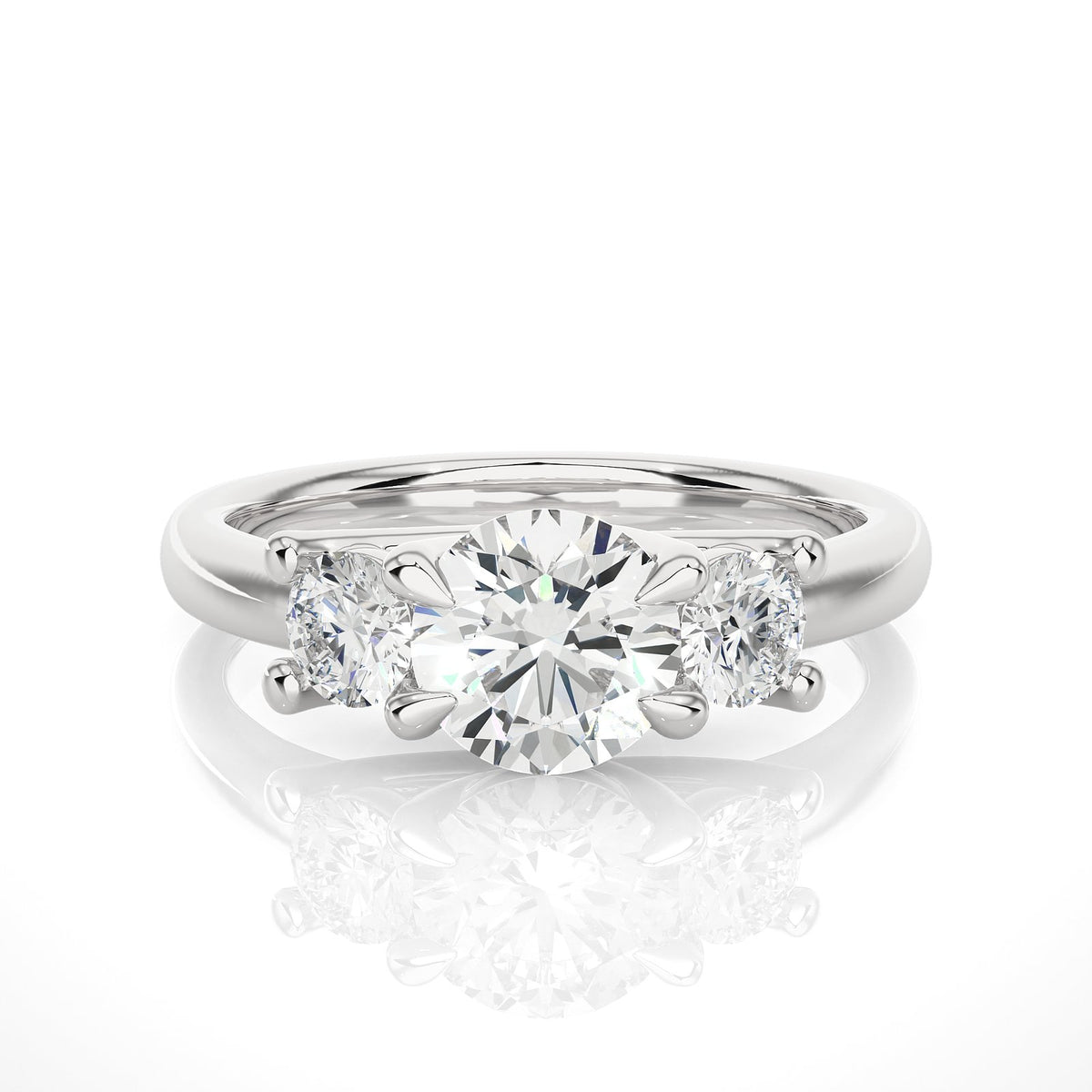 Solitaire Ring R3_RD_138 - WG