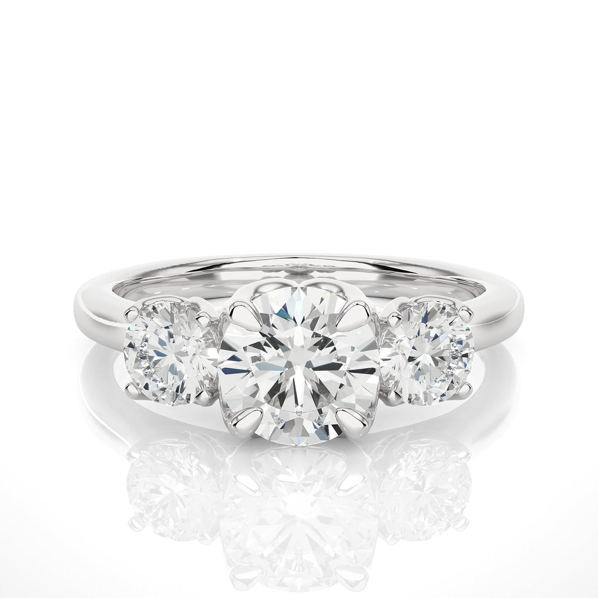 Solitaire Ring R3_RD_112 - WG