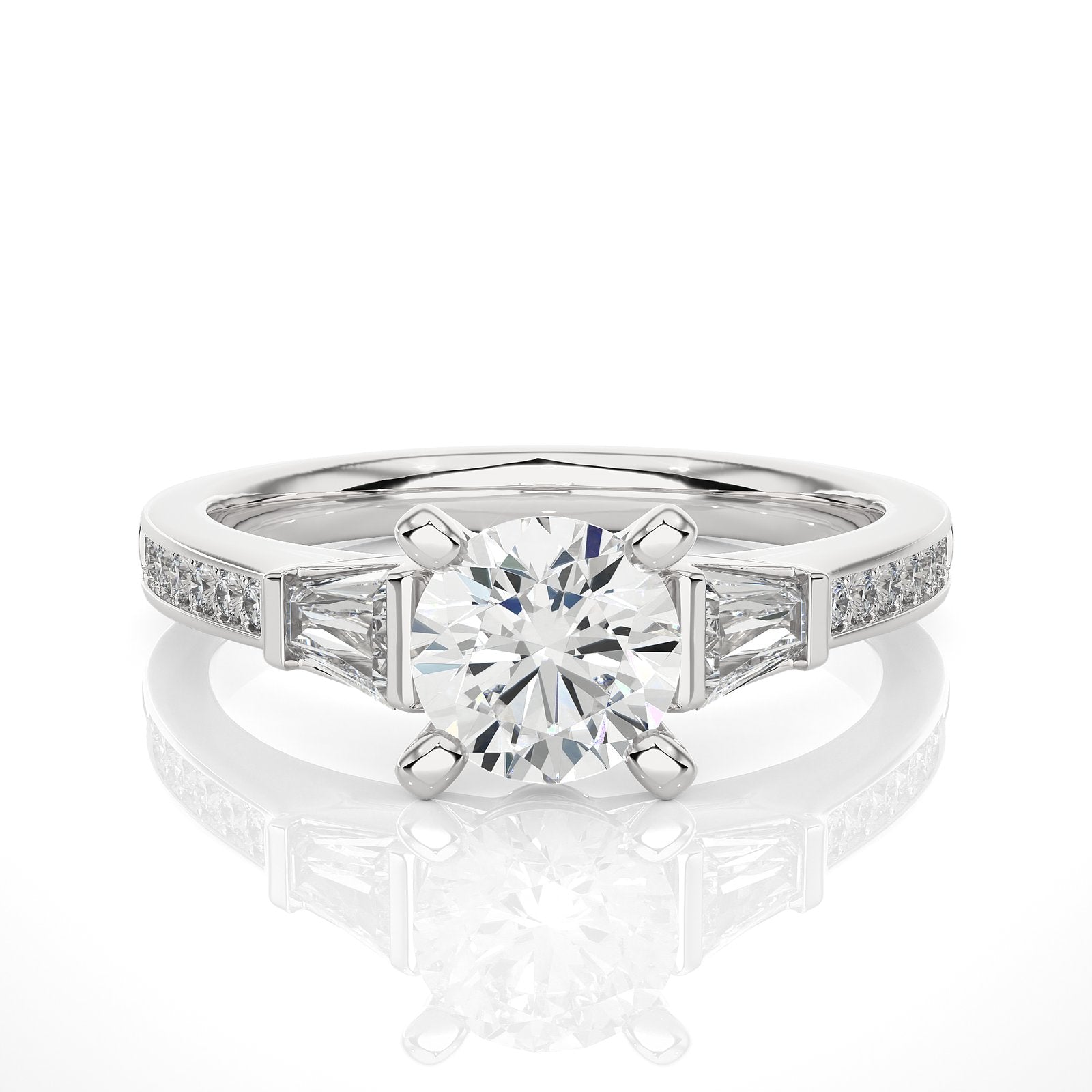Solitaire Ring R3_RD_125 - WG