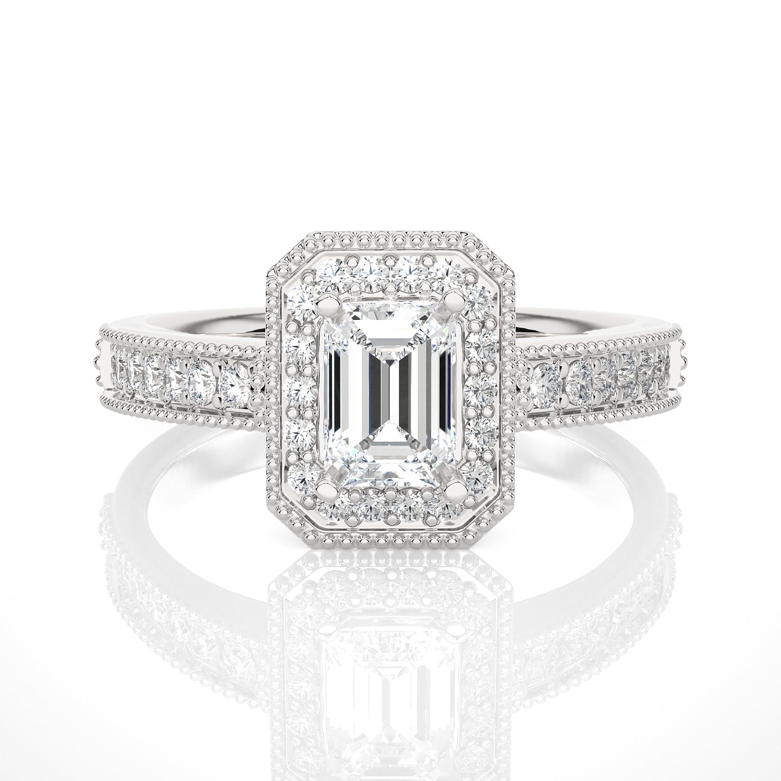 Solitaire Ring RH_EM_159 - WG
