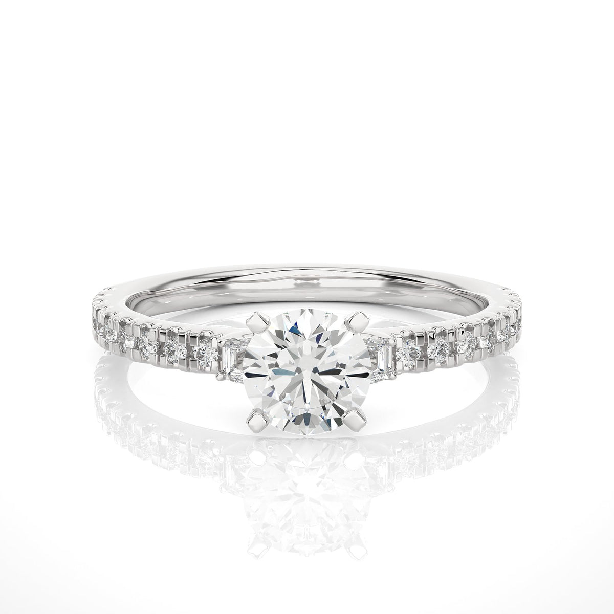 Solitaire Ring R3_RD_153 - WG