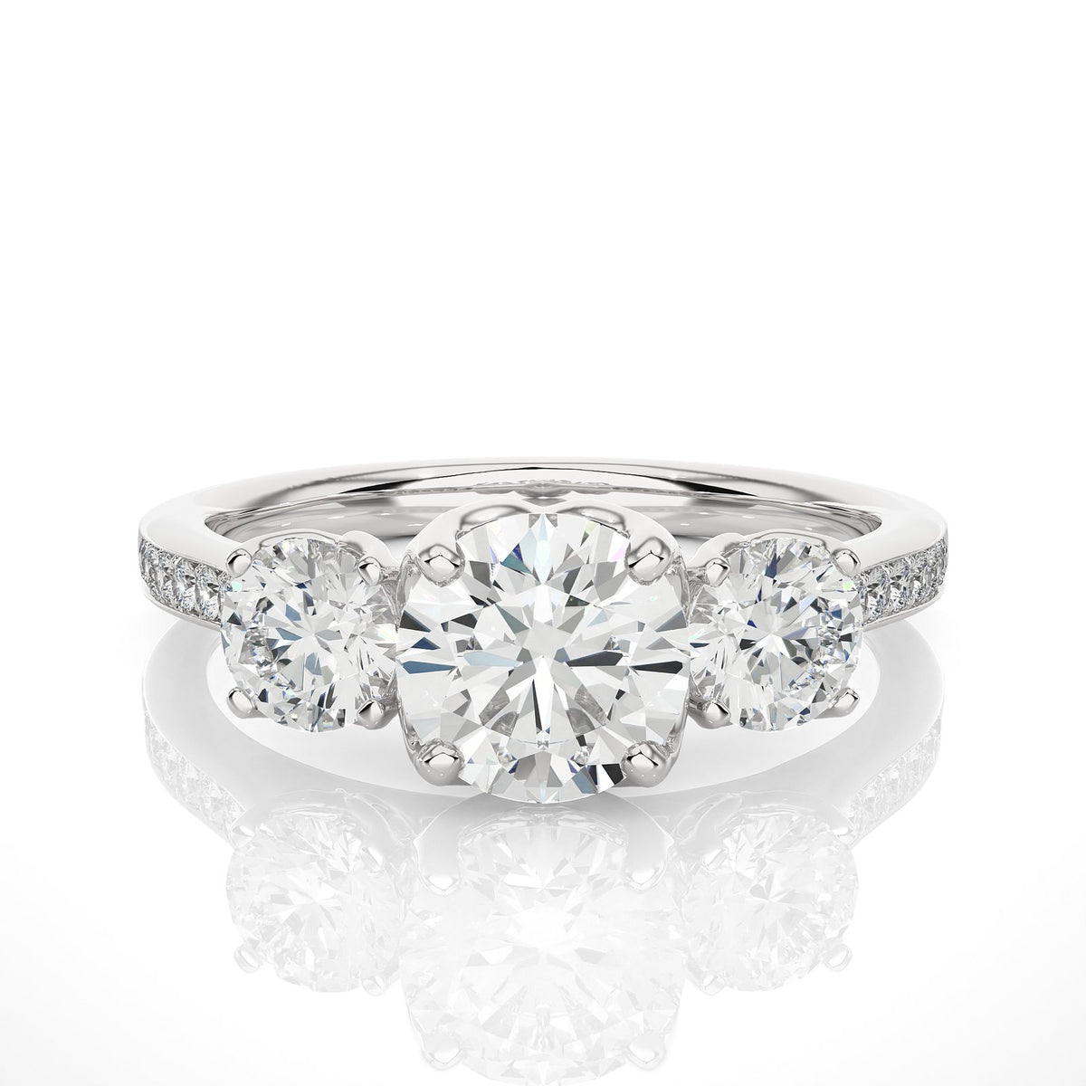 Solitaire Ring R3_RD_115 - WG