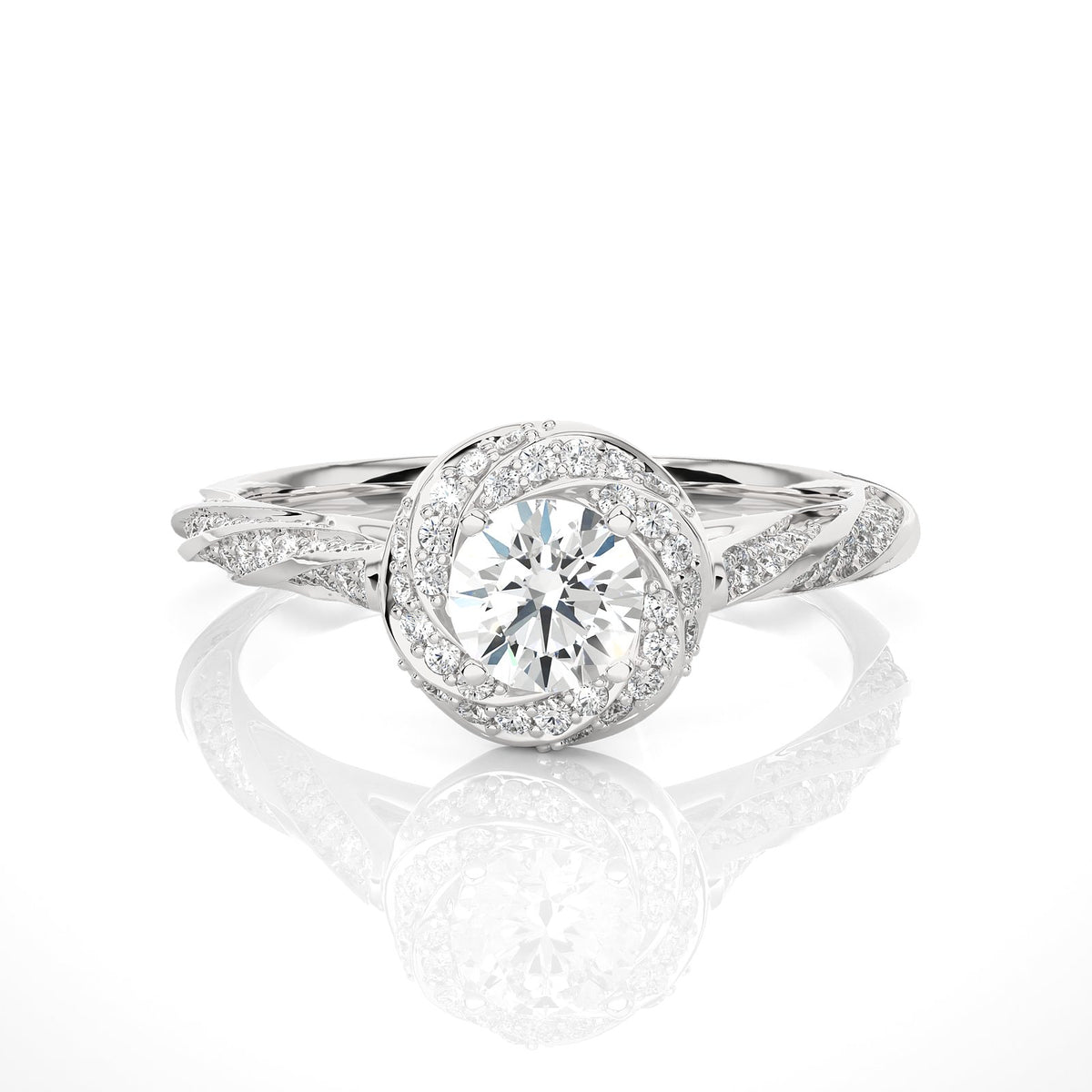 Solitaire Ring RH_RD_277 - WG