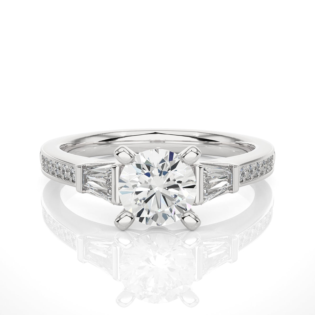 Solitaire Ring R3_RD_125 - WG