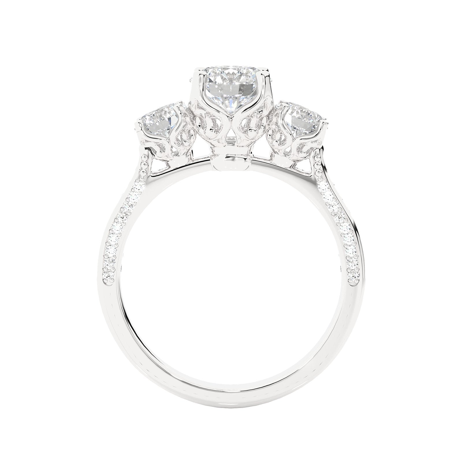 Solitaire Ring R3_RD_114 - WG