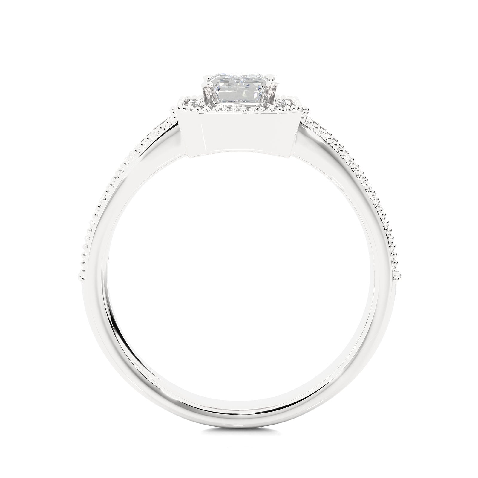 Solitaire Ring RH_EM_159 - WG