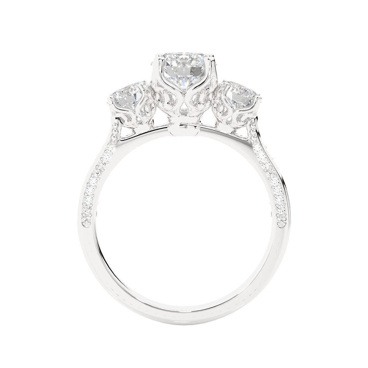 Solitaire Ring R3_RD_114 - WG