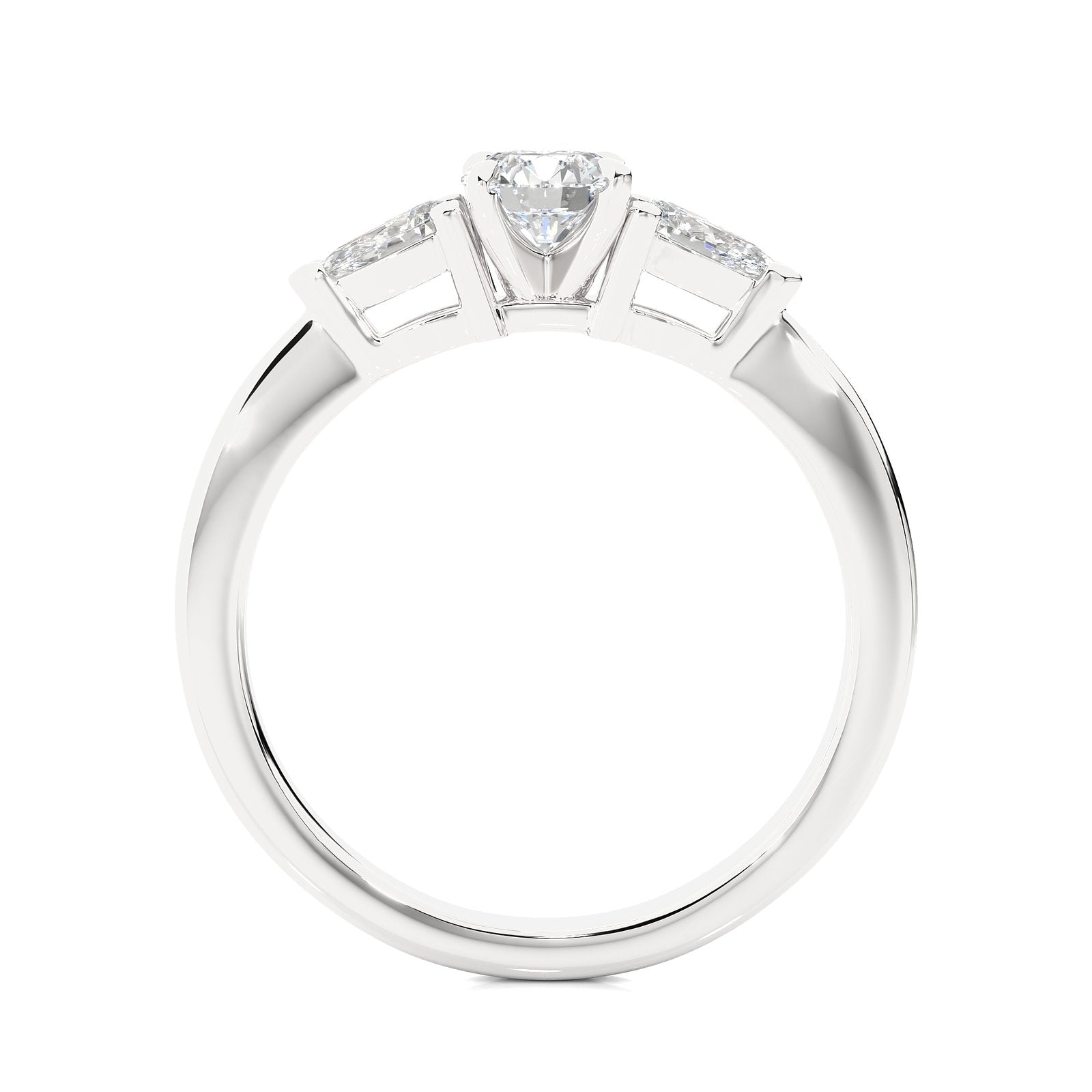 Solitaire Ring R3_RD_100 - WG