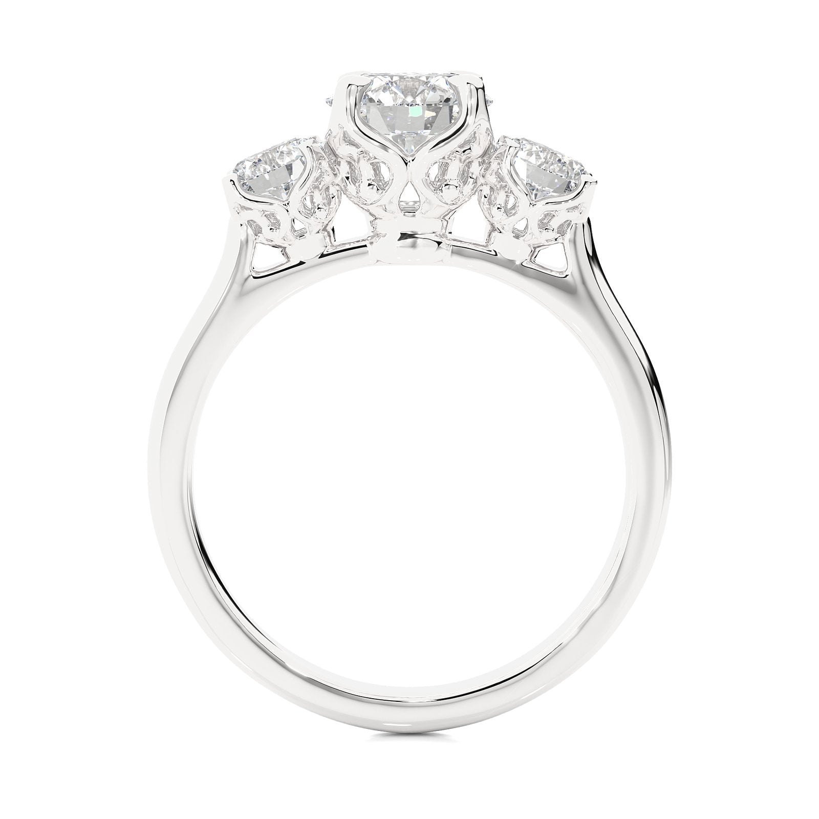 Solitaire Ring R3_RD_112 - WG