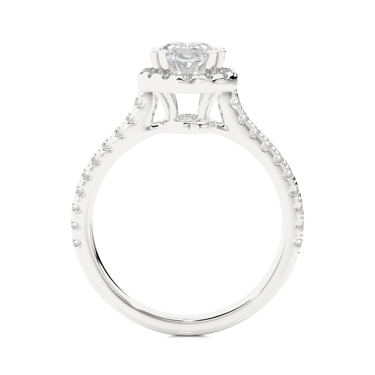 Solitaire Ring RH_OV_132 - WG