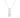 White gold vertical 3-stone diamond pendant on fine chain