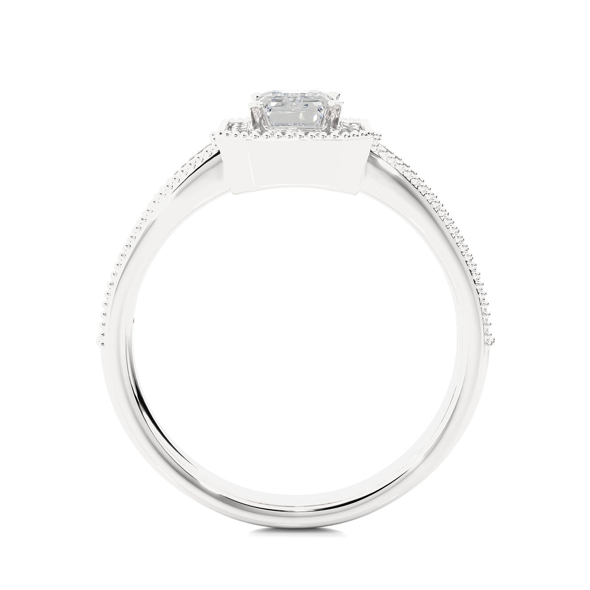 Solitaire Ring RH_EM_159 - WG