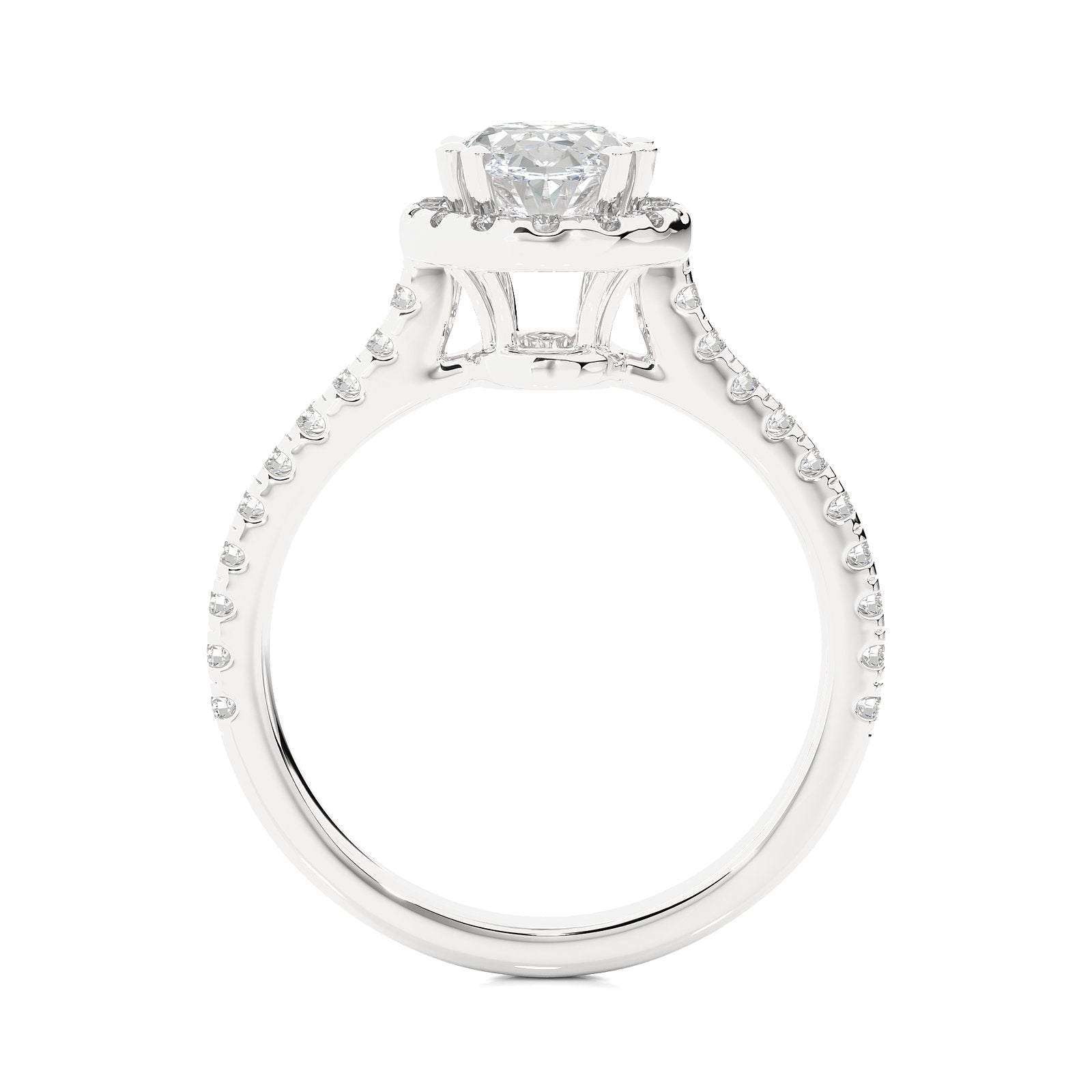 Solitaire Ring RH_OV_132 - WG