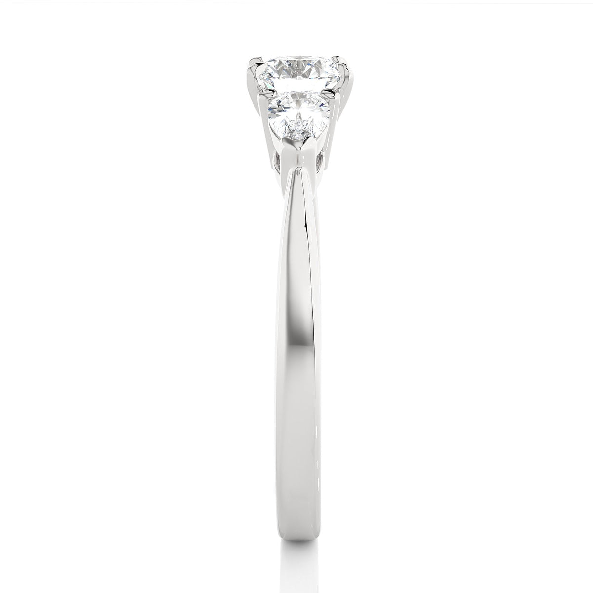 Solitaire Ring R3_RD_100 - WG
