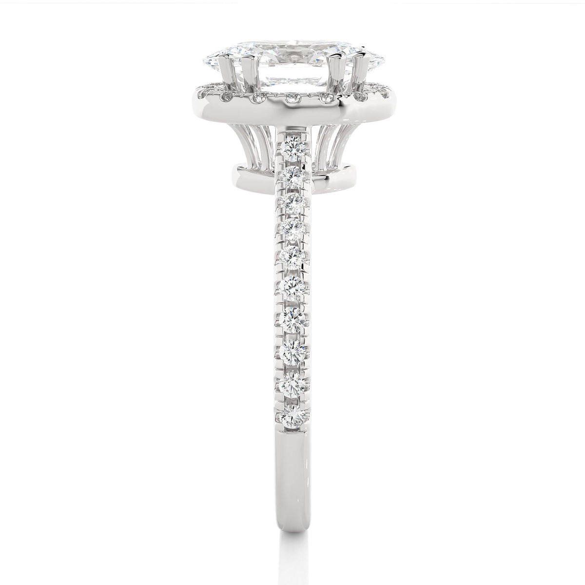 Solitaire Ring RH_OV_132 - WG