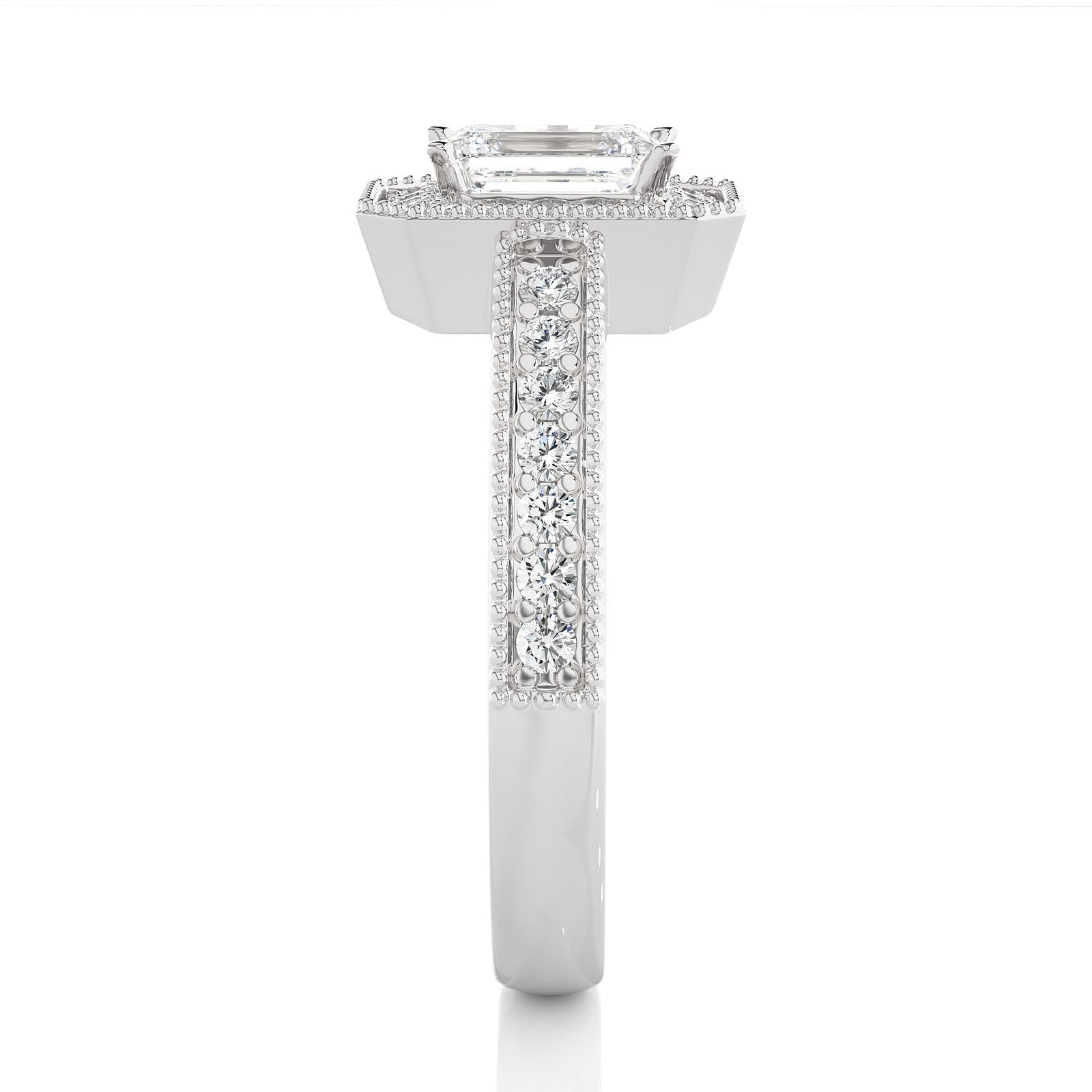 Solitaire Ring RH_EM_159 - WG