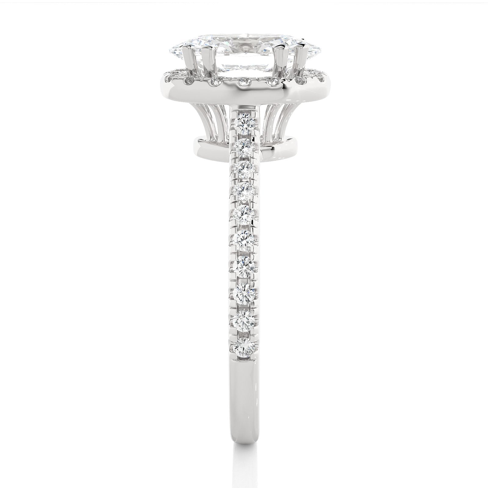 Solitaire Ring RH_OV_132 - WG