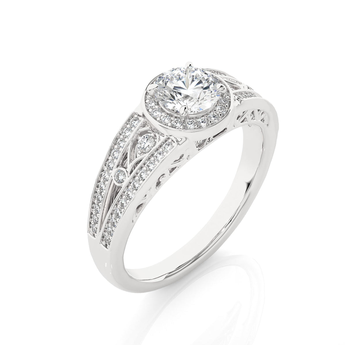 Solitaire Ring RH_RD_208 - WG